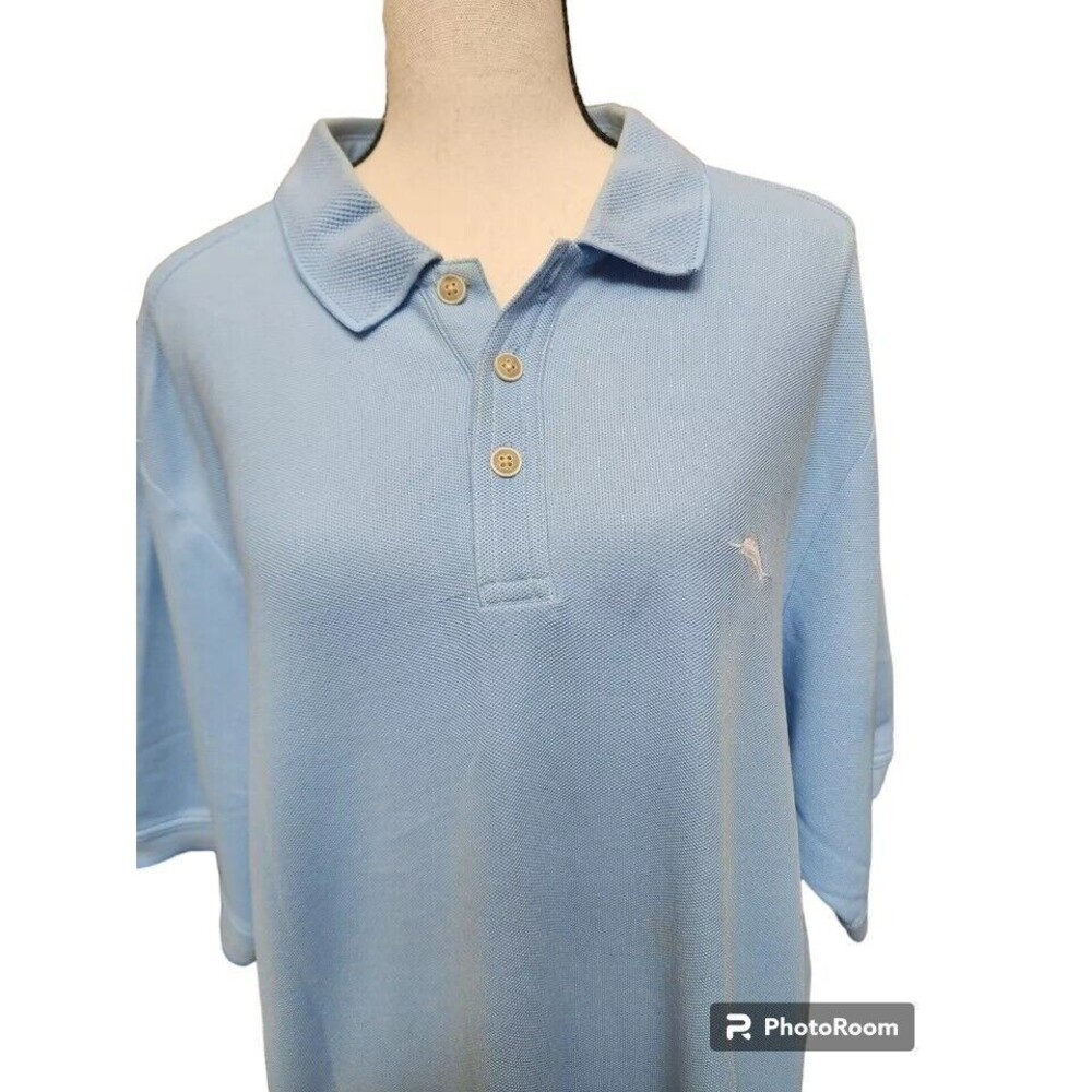 Tommy Bahama Polo Size XL Blue Summer Cool Designer
